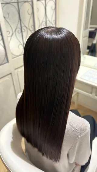 ロング カラー 似合わせ 顔周りYUUGAのヘアスタイル