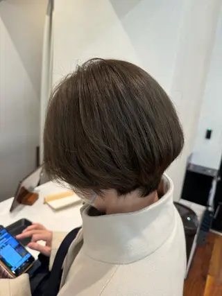 ショート カラー 年齢悩みを全て解消/ 白髪と癖毛 松本雄光のヘアスタイル