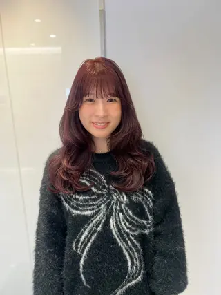 セミロング カラー ヘアアレンジ 顔周り/透明感/銀座 🩵rinoのヘアスタイル
