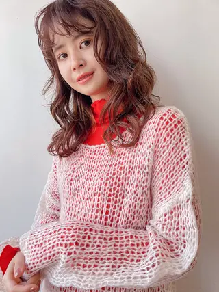 パーマ ボブ/ミディアム 親しみやすさ/さくらのヘアスタイル