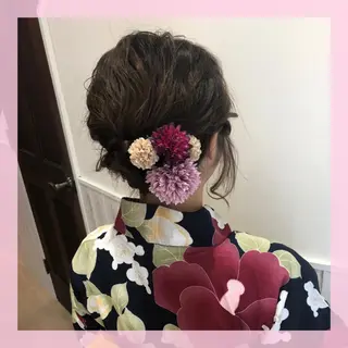 ミディアム ヘアアレンジ 🍒前川 🍒のヘアスタイル