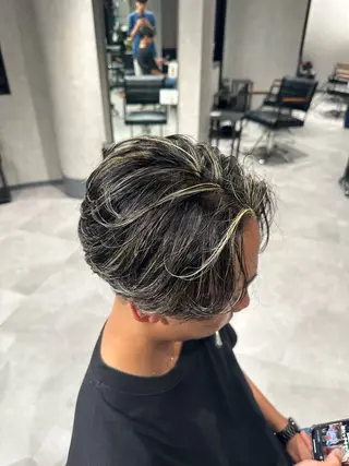 ショート カラー ヘアアレンジ メンズ メンズヘア静岡 ✂︎Ryuheiのヘアスタイル