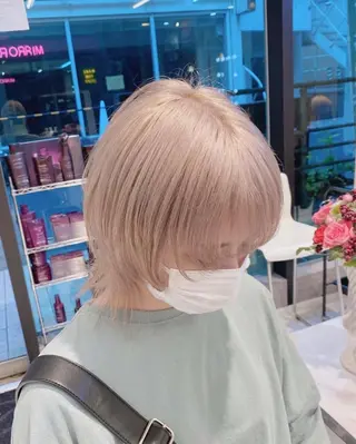 ミディアム 🤍ムラ修正ブリーチ 🤍原宿/YUUのヘアスタイル