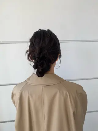 ミディアム ヘアアレンジ 髪質改善特化🥣🫧 天神美容室のヘアスタイル