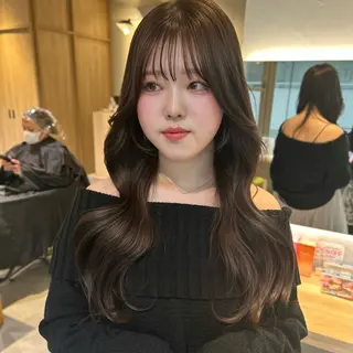 ロング ダン/メンズ/ 顔周り×透明感カラーのヘアスタイル