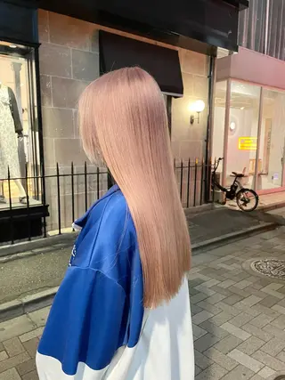 ロング カラー ハイトーン×レイヤー ／遠藤将太のヘアスタイル