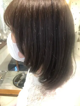ミディアム 髪質改善✨️透明感カ ラー✧*。山下さいみのヘアスタイル