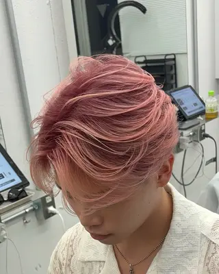 ミディアム メンズ メンズバレイヤージュ 🔥メンズカット🔥のヘアスタイル