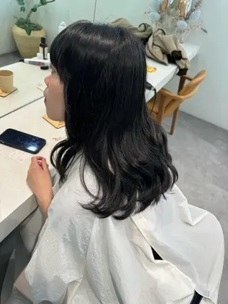 ミディアム うる艶ヘア♡韓国好き 透明感　shotaのヘアスタイル