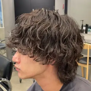 セミロング パーマ ヘアアレンジ メンズ fifth 石川 凪のヘアスタイル