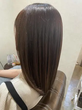 セミロング カラー 透明感カラー💎 AYAのヘアスタイル