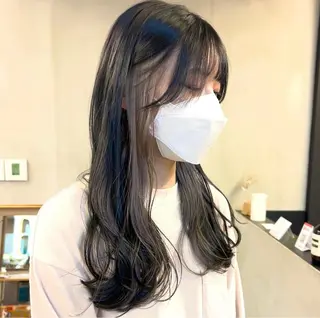 ロング カラー パーマ ヘアアレンジ メンズ キッズ ネイル マツエク・マツパ アイブロウ 前川 朋香のヘアスタイル