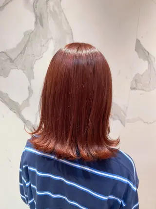 ミディアム カラー 海外レイヤー/ 梅田美容室のヘアスタイル