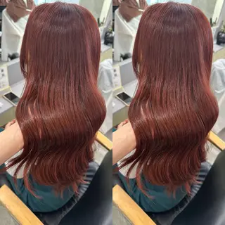 ロング カラー 髪質改善🩵縮毛矯正 代々木/木下のヘアスタイル