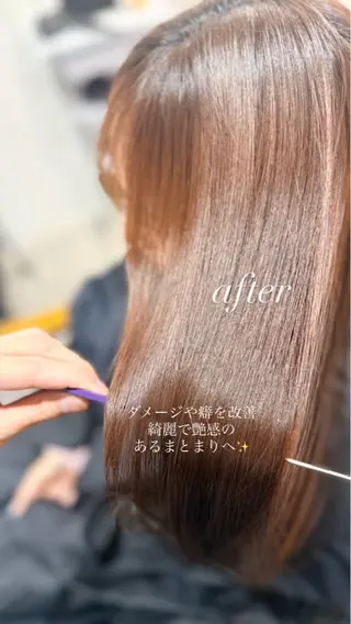 ロング 髪質改善&美髪カラー ボブ&ロングRINのヘアスタイル
