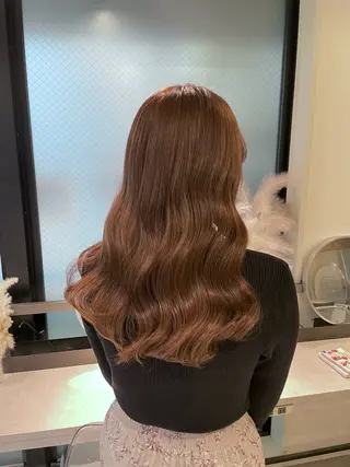 セミロング カラー レイヤーカット 韓国ヘアayameのヘアスタイル