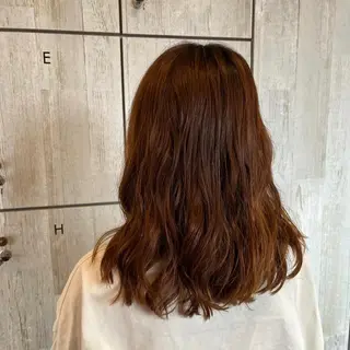 ミディアム カラー ♡ナナコ♡ レイヤー/艶髪のヘアスタイル
