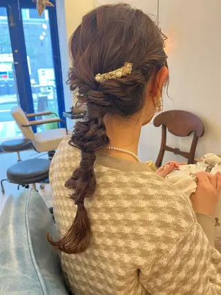ロング レザーカット/ ミニボブ/しおりのヘアスタイル