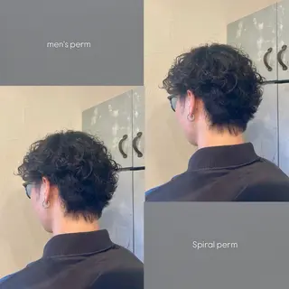 パーマ メンズ ルプラボウ 神谷有音/艶髪のヘアスタイル