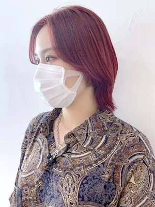 ミディアム カラー ヘアアレンジ パーマ ITbyALBUM 中野店のヘアスタイル