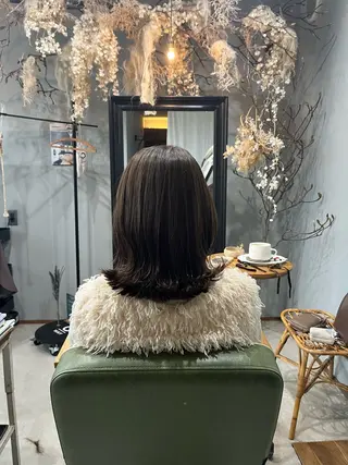 ミディアム カラー フクウラ ミホのヘアスタイル