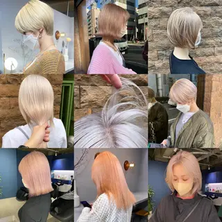 ショート ハイトーン/ ボブ 中村麟のヘアスタイル