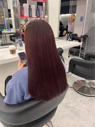 ロング まろっと艶感ブラウン ベージュ🤍まなかのヘアスタイル