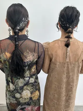 ロング ヘアアレンジ recipe 黒木 彩那のヘアスタイル