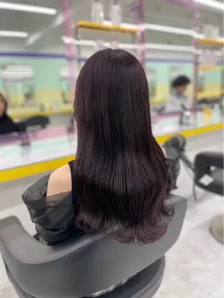 ロング カラー kaho透明感/ 艶カラー💜🫧のヘアスタイル