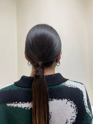 ロング カラー ヘアアレンジ 🌚モデル募集60% off:Fuka🌝のヘアスタイル