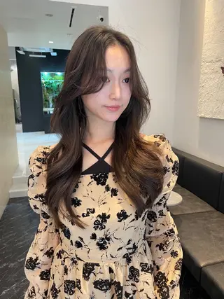 ロング 韓国✖️網紅🖤 パーマYURIYAのヘアスタイル