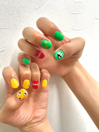 ネイル 【OKIKA】 らん🦖🌈🧡のマツエク・マツパデザイン