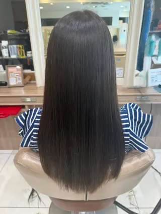 ロング カラー パーマ 韓国ヘアメイク🎀/ 縮毛矯正✨山本媛香のヘアスタイル