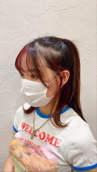 セミロング カラー 前橋 姫奈のヘアスタイル