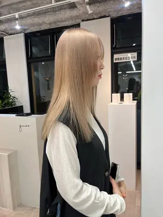 セミロング カラー aya/ブリーチ/ ボブ/ショートのヘアスタイル