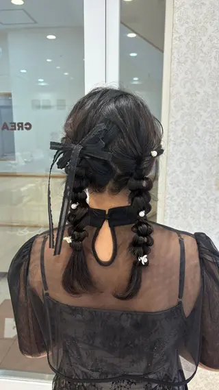 セミロング ヘアアレンジ 🍒Natsuka /ガーリー/アレンジのヘアスタイル