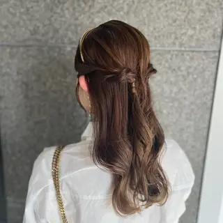 ロング ヘアアレンジ 透け感ブラウンカラー /レイヤー🧸ナシコのヘアスタイル