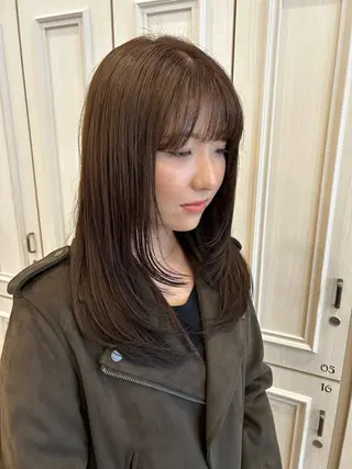 ロング 梅田美容室/ ウルフカットのヘアスタイル