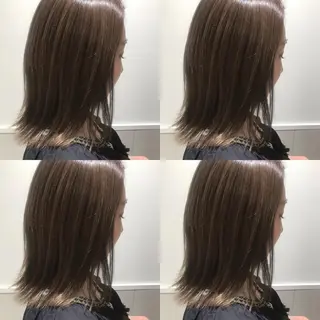 ミディアム カラー 小栗 麻衣のヘアスタイル