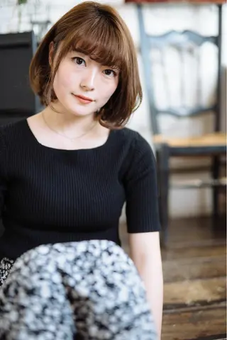 ショート カラー パーマ 板倉　花連 💌リピーター様へ↓のヘアスタイル