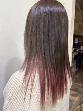 セミロング カラー 塩崎 明菜のヘアスタイル