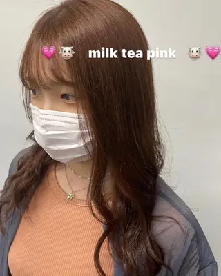 ロング カラー パーマ ヘアアレンジ メンズ キッズ ネイル マツエク・マツパ 透明感カラー・レイヤ ー🎀amika🎀のヘアスタイル