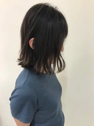 ミディアム カラー 【髪質改善】 梅田　聡のヘアスタイル