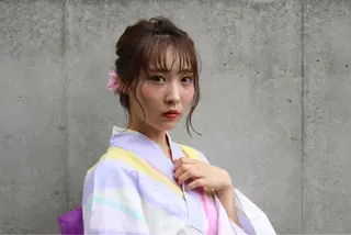 ミディアム ヘアアレンジ 前田 裕介のヘアスタイル