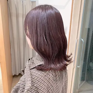 ミディアム カラー ヘアアレンジ パーマ/暖色/ボブ イワタテ🇰🇷のヘアスタイル