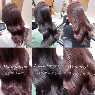 セミロング 暖色カラー/新宿/韓 国風レイヤー鮫島志穂のヘアスタイル
