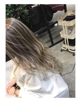 ロング カラー パーマ ヘアアレンジ メンズ キッズ Forest. -髪質改善-のヘアスタイル
