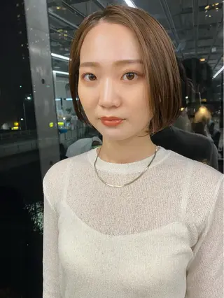 ショート カラー 似合わせカット レイヤー/ボブのヘアスタイル