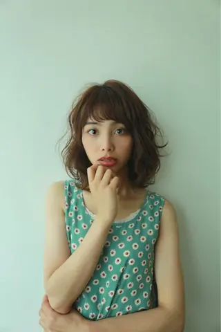 ミディアム 縮毛矯正セミナー講師 ヨコモリユウキのヘアスタイル