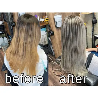 ロング カラー Lull (シェアサロンReco VIProom)所属・Lull1人美容室 バレイヤージュのヘアスタイル